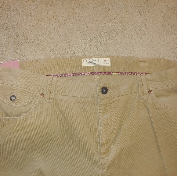 Women's Khaki Corduroy Pants - Picture 3 of 5
